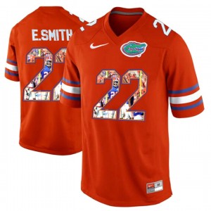 Printing Portrait Premier Orange Football #22 Emmitt Smith Florida Gators Jersey