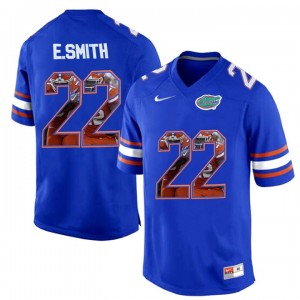 Printing Portrait Premier Royal Blue Football #22 Emmitt Smith Florida Gators Jersey