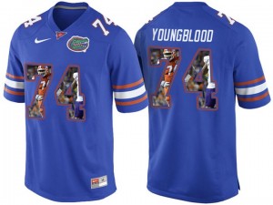 Jack Youngblood Florida Gators Jersey Royal Blue #74 Football Printing Portrait Premier 