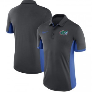 Nike Florida Gators Evergreen Button-Up Dri-Fit Polo - Anthracite