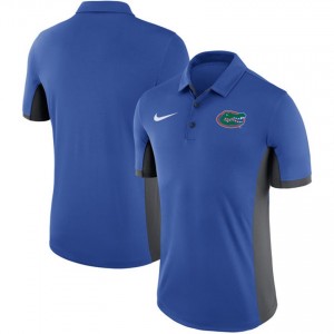 Royal Nike Florida Gators Evergreen Button-Up Dri-Fit Polo