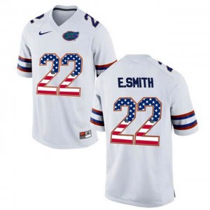 S-XXXL Football Emmitt Smith Florida Gators #22 Limited Men's White 2017 US Flag Jersey