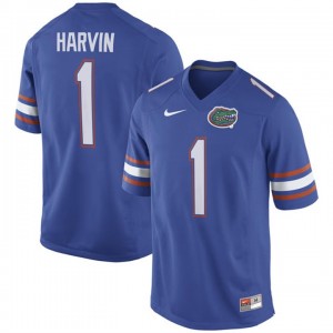 Men's Florida Gators #1 Percy Harvin Royal Alumni Football Performance Jersey