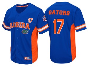 #17 Men's Florida Gators Jersey Royal 2017 National Champions Baseball 