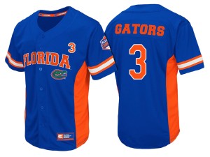 Men's Florida Gators #3 Royal 2017 National Champions Baseball Jersey