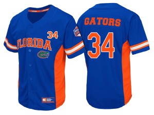 Men's Florida Gators Jersey Royal #34 Baseball 2017 National Champions 