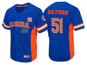 Men's Florida Gators #51 Royal 2017 National Champions Baseball Jersey