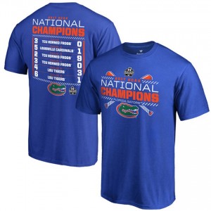 S-3XL Baseball Florida Gators Men's Royal Drive Schedule 2017 World Series National Champions T-shirt
