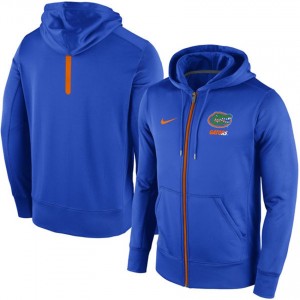 KO Sideline Fleece Men's Royal Florida Gators Therma-Fit Full-Zip Hoodie