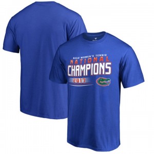 Men's/Women's Florida Gators Royal 2017 Tennis National Champions Tri-Blend Dri-Fit T-shirt