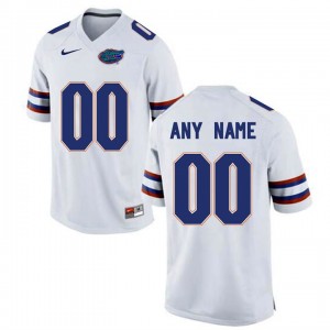 Men's Florida Gators Jersey White Limited Football Customized 