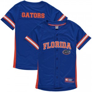 Youth Florida Gators Button-Up Strike Zone Jersey Royal Baseball 